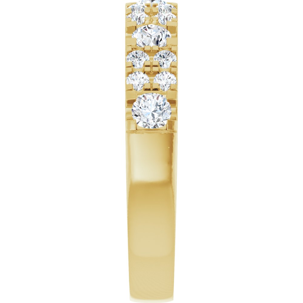 14K Yellow 3/4 CTW Lab-Grown Diamond Anniversary Band