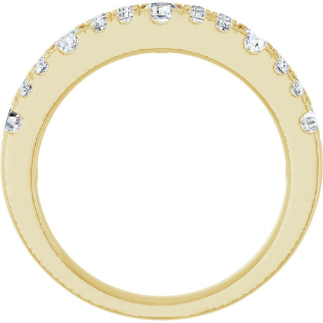 14K Yellow 3/4 CTW Lab-Grown Diamond Anniversary Band