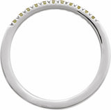 14K White Gold Natural Peridot Stackable Ring