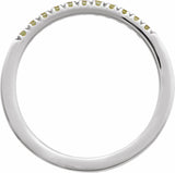 14K White Gold Natural Peridot Stackable Ring