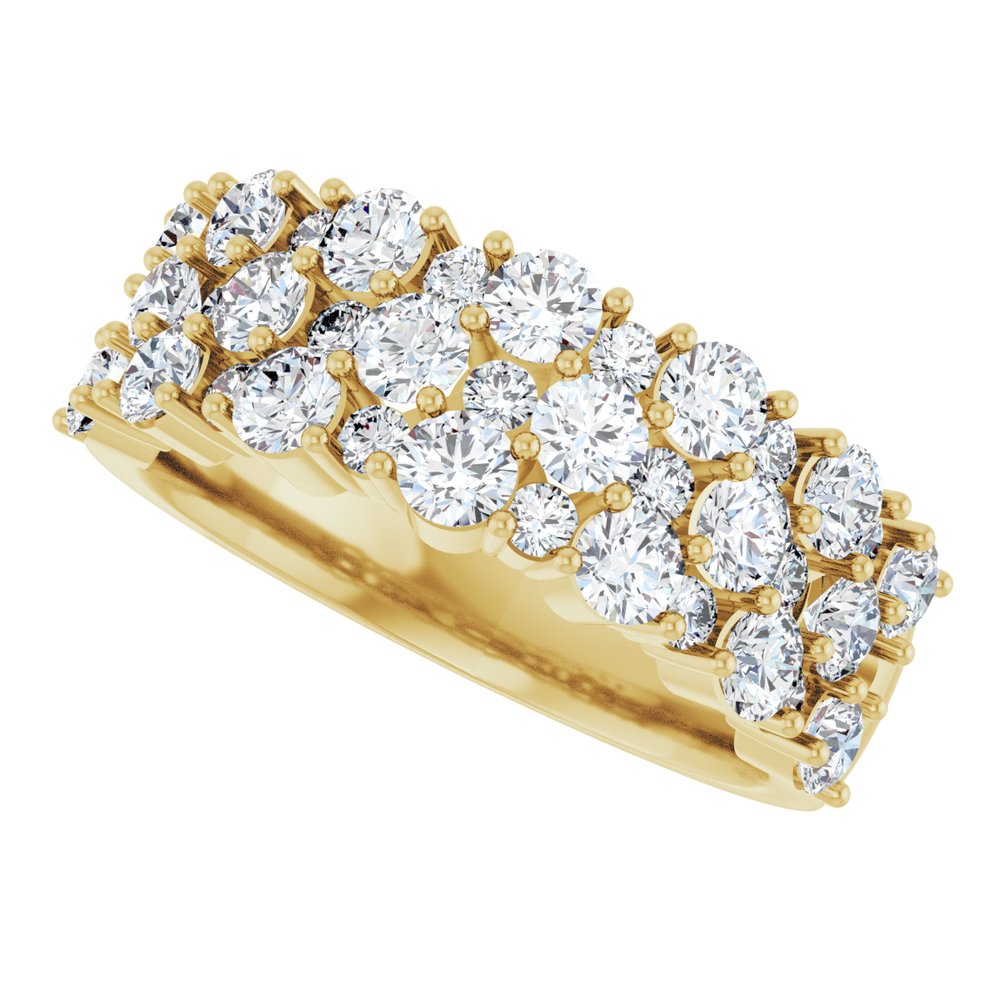14K Yellow 2 CTW Lab-Grown Diamond Anniversary Band