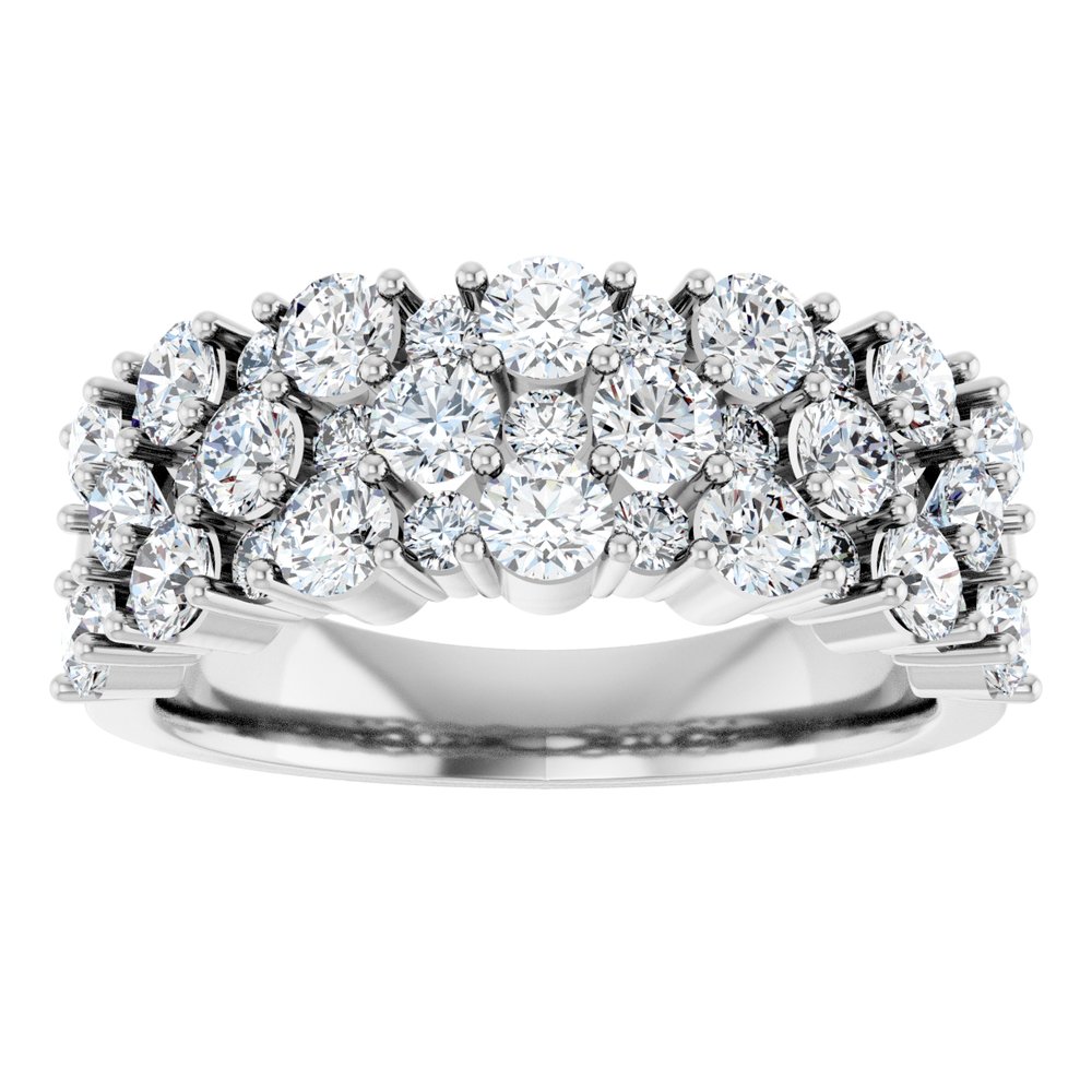 14K White 2 CTW Lab-Grown Diamond Anniversary Band
