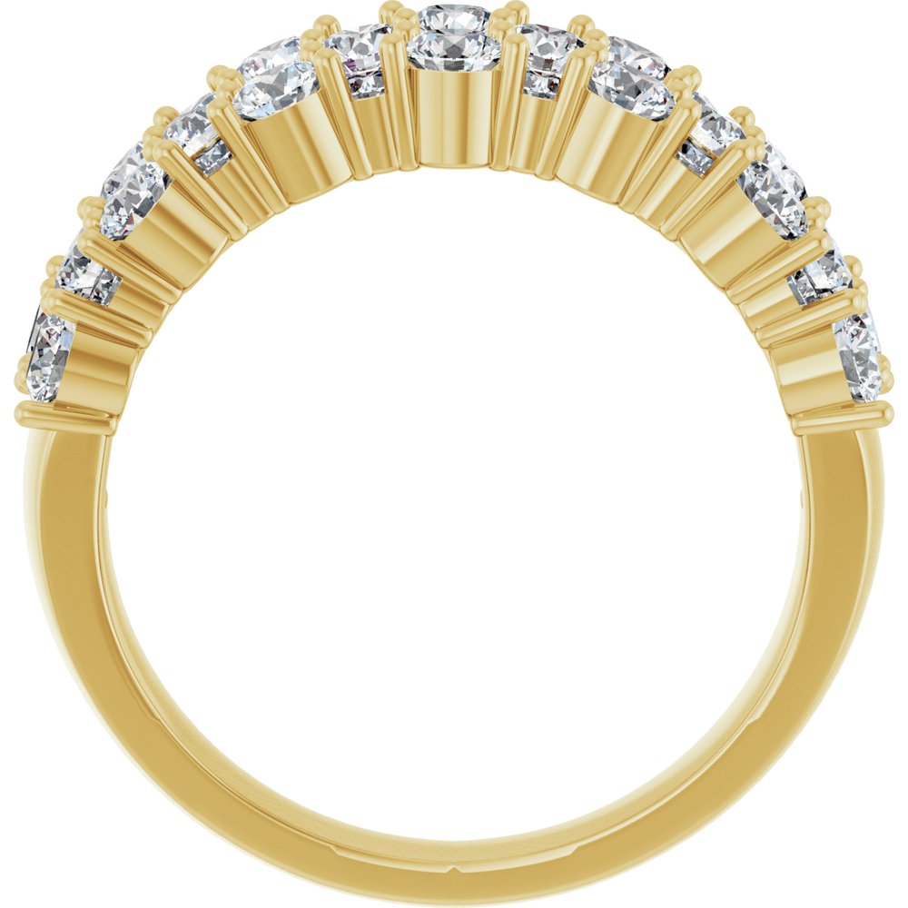 14K Yellow 2 CTW Lab-Grown Diamond Anniversary Band