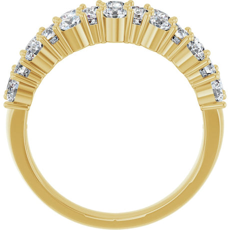 14K Yellow 2 CTW Lab-Grown Diamond Anniversary Band