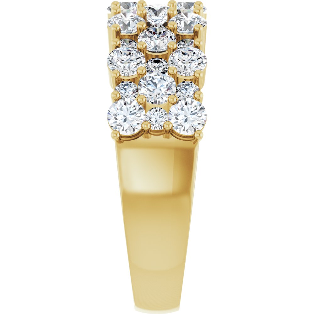 14K Yellow 2 CTW Lab-Grown Diamond Anniversary Band