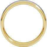 14K Yellow/White 6 mm Comfort-Fit Standard Weight European-Style Band