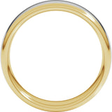 14K Yellow/White 6 mm Comfort-Fit Standard Weight European-Style Band