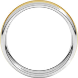 14K White/Yellow 6 mm Comfort-Fit European-Style Band
