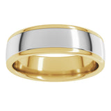 14K Yellow/White 6 mm Comfort-Fit European-Style Band