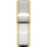 14K Yellow/White 6 mm Comfort-Fit European-Style Band