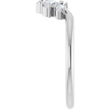 14K White Gold 1/2 CTW Lab-Grown Diamond Contour Band