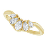 14K Yellow 1/2 CTW Lab-Grown Diamond Contour Band