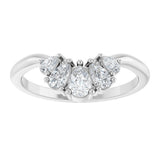 14K White Gold 1/2 CTW Lab-Grown Diamond Contour Band
