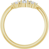 14K Yellow 1/2 CTW Lab-Grown Diamond Contour Band