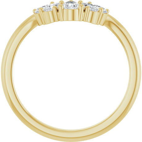 14K Yellow Gold 1/2 CTW Natural Diamond Contour Band