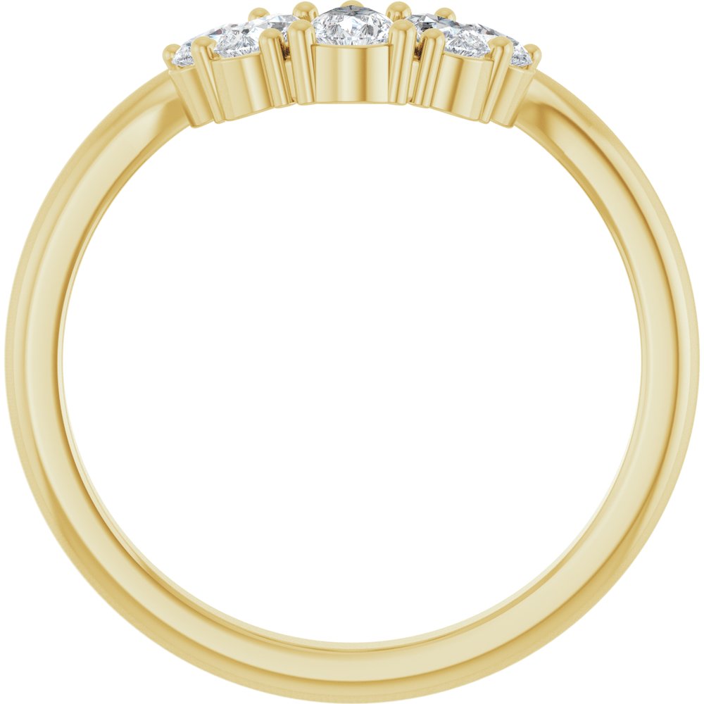 14K Yellow Gold 1/2 CTW Natural Diamond Contour Band