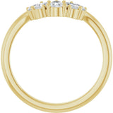 14K Yellow Gold 1/2 CTW Natural Diamond Contour Band