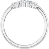 14K White Gold 1/2 CTW Lab-Grown Diamond Contour Band