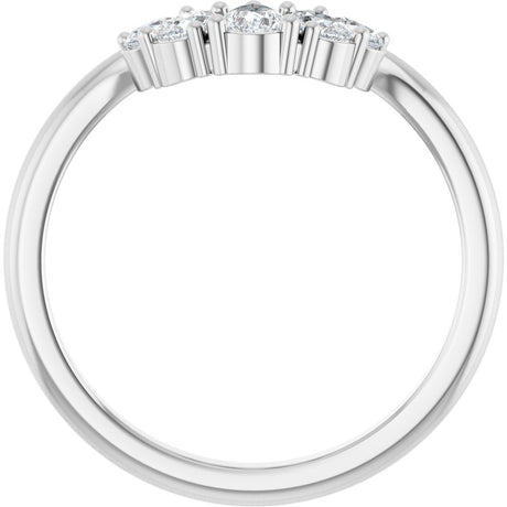 14K White Gold 1/2 CTW Lab-Grown Diamond Contour Band