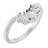 14K White Gold 1/2 CTW Lab-Grown Diamond Contour Band