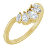 14K Yellow Gold 1/2 CTW Natural Diamond Contour Band