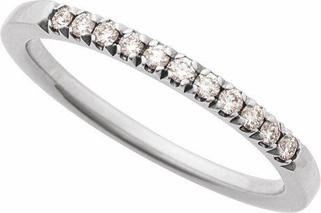 10K White Gold 1/6 CTW Lab-Grown Diamond Stackable Ring