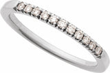 14K White Gold 1/6 CTW Natural Diamond Stackable Ring