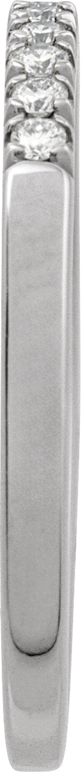 10K White Gold Lab-Grown Diamond Stackable Ring