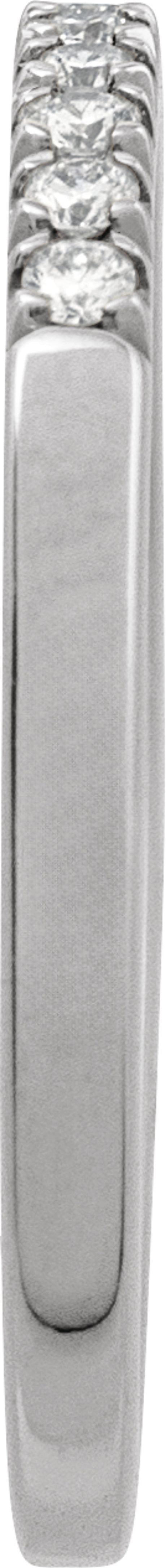 10K White Gold Lab-Grown Diamond Stackable Ring