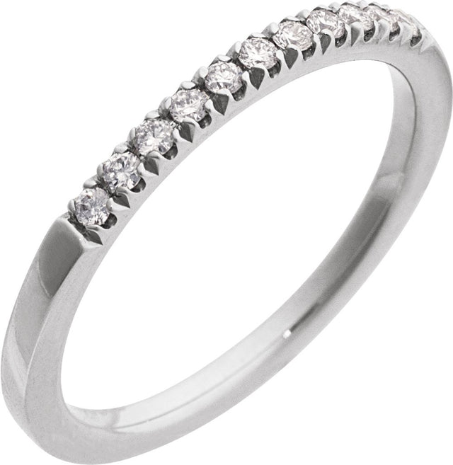 10K White Gold Lab-Grown Diamond Stackable Ring