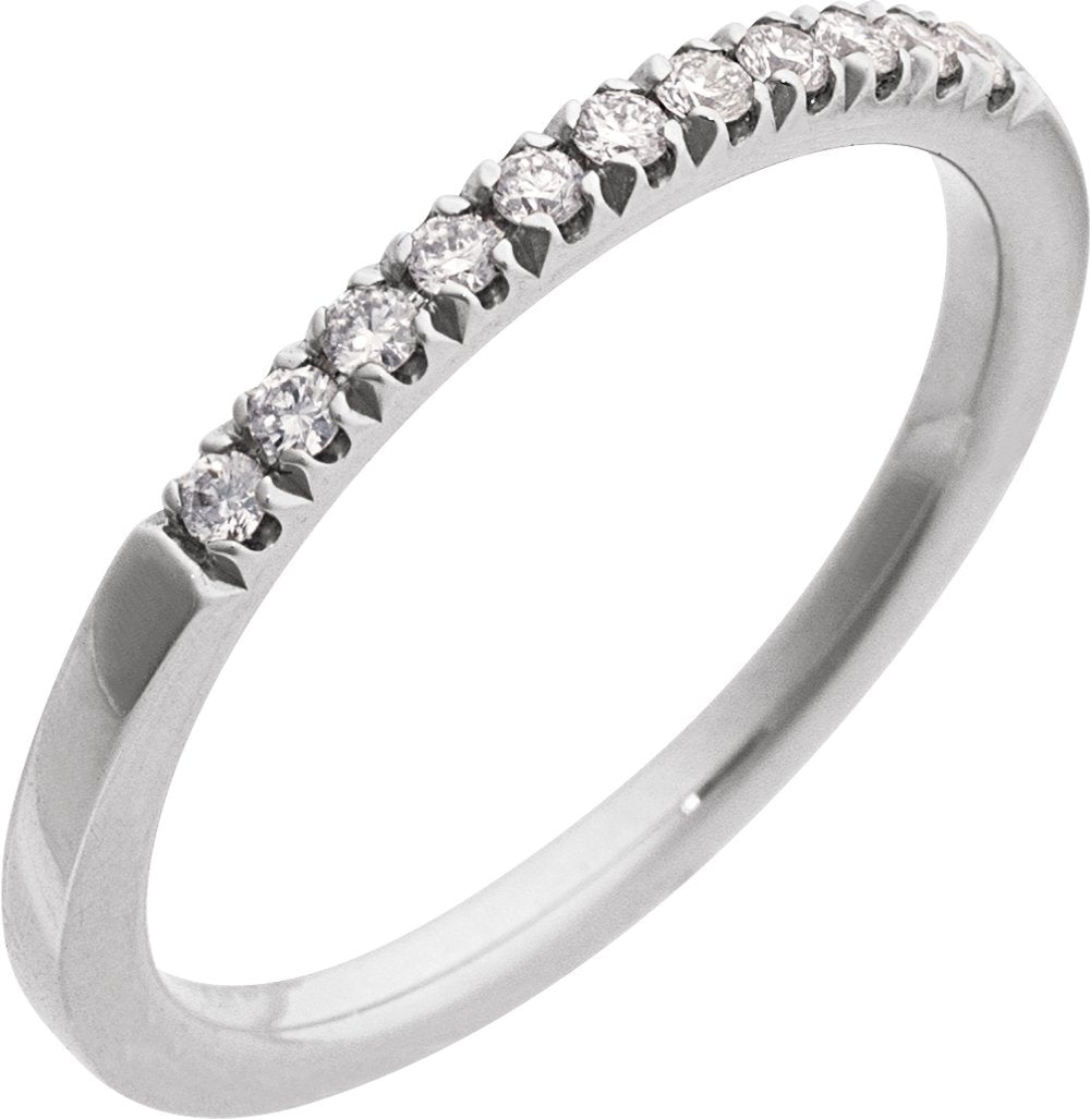 14K White 1/6 CTW Lab-Grown Diamond Stackable Ring