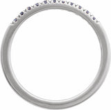 10K White Gold Natural Alexandrite Stackable Ring