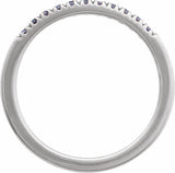 14K White Gold Natural Alexandrite Stackable Ring