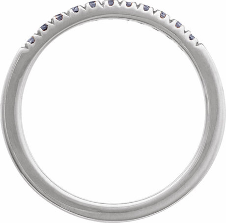 10K White Gold Natural Alexandrite Stackable Ring