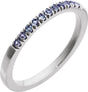 10K White Gold Natural Alexandrite Stackable Ring