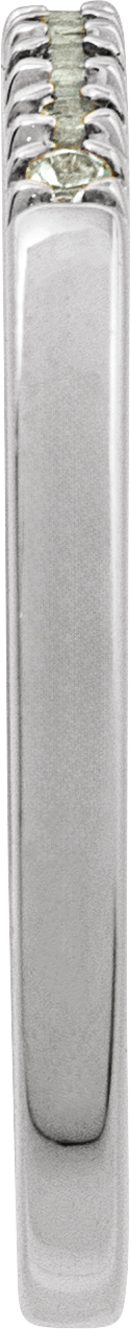 Sterling Silver Natural Aquamarine Stackable Ring