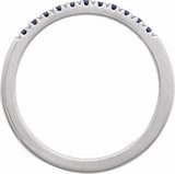 Sterling Silver Natural Blue Sapphire Stackable Ring