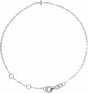14K White Gold Sideways Cross Paperclip-Style Chain 6 1/2-7 1/2" Bracelet