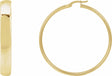 14K Yellow Gold 40 mm Tube Hoop Earrings