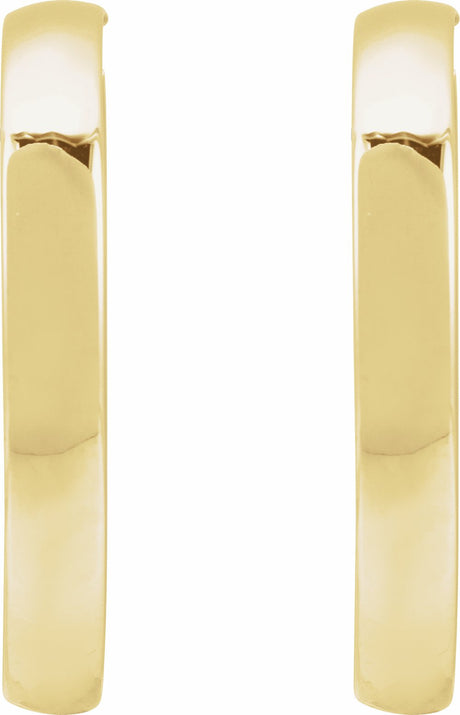 14K Yellow Gold 40 mm Tube Hoop Earrings