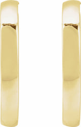 14K Yellow Gold 40 mm Tube Hoop Earrings