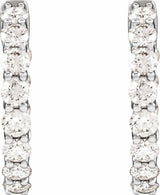 14K White Gold 2 1/5 CTW Lab-Grown Diamond Inside-Outside 19.7 mm Hoop Earrings