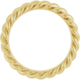 14K Yellow 3.5 mm Skinny Rope Band