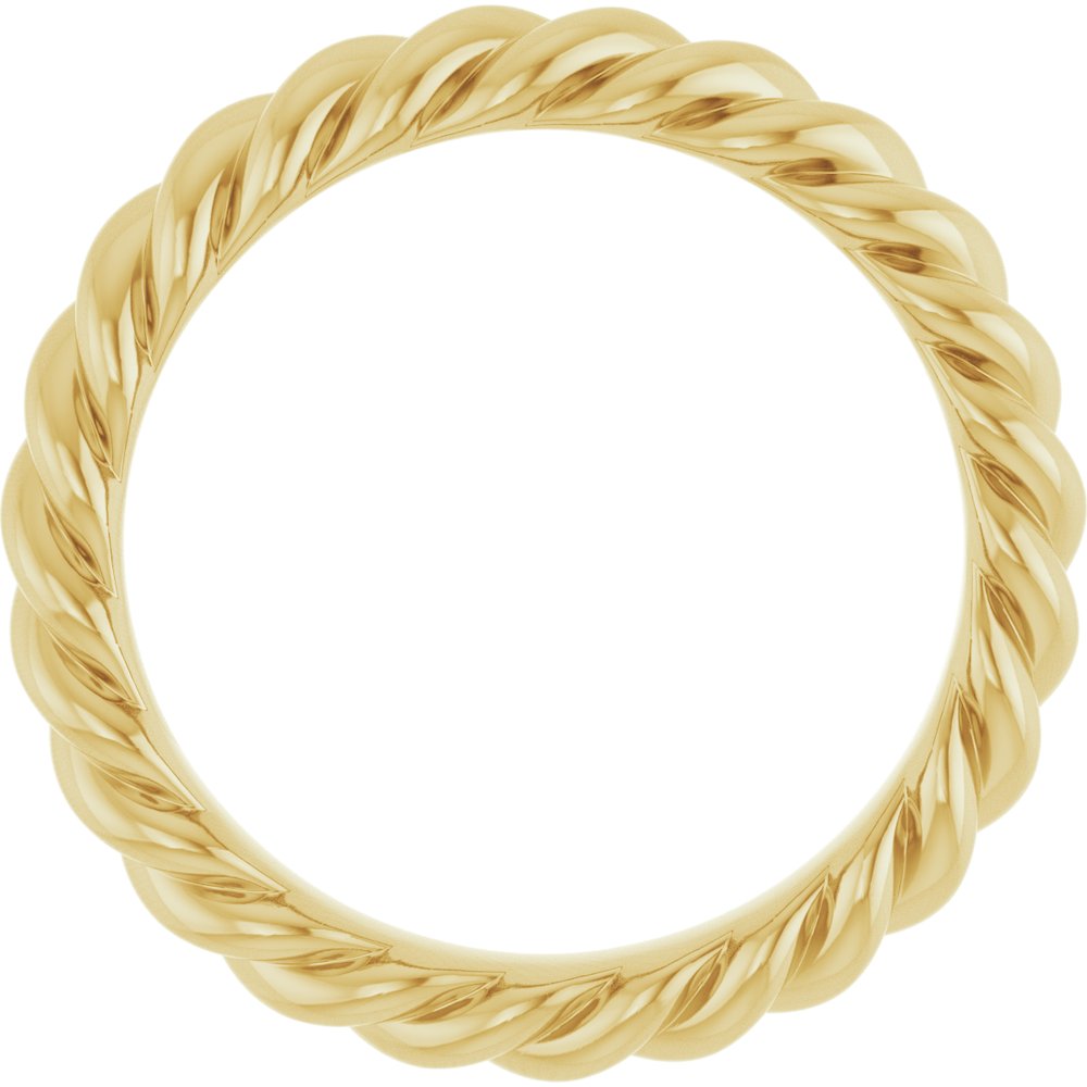 14K Yellow 3.5 mm Skinny Rope Band