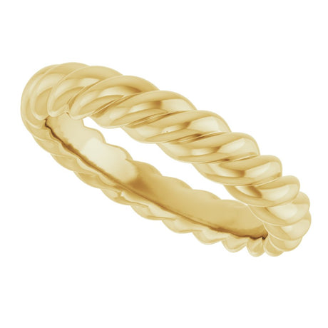 14K Yellow 3.5 mm Skinny Rope Band