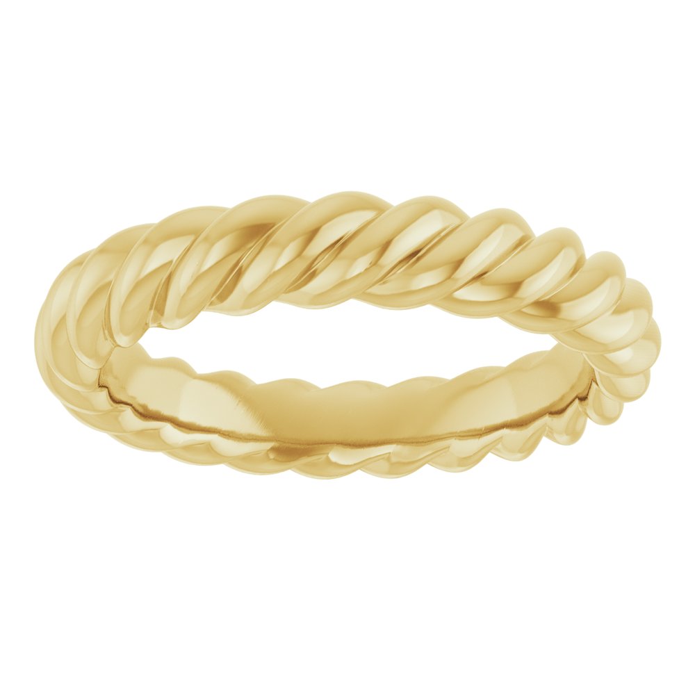 14K Yellow 3.5 mm Skinny Rope Band