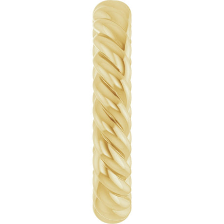 18K Yellow Gold 3.5 mm Skinny Rope Band Size 5.5