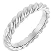 Sterling Silver 3.5 mm Skinny Rope Band Size 7.5