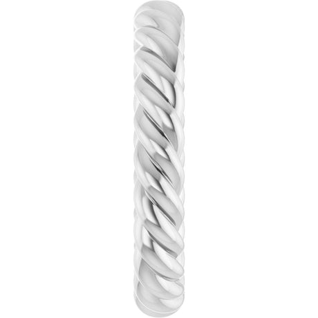 Sterling Silver 3.5 mm Skinny Rope Band Size 7.5