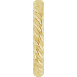 14K Yellow Gold 3.5 mm Skinny Rope Band Size 10